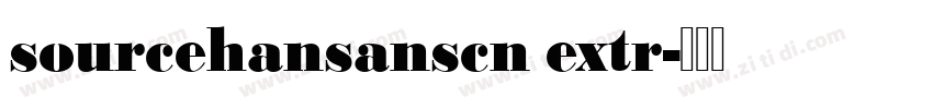 sourcehansanscn extr字体转换